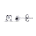 0,08 Carat Diamond Solitaire Earrings