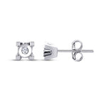 0,08 Carat Diamond Solitaire Earrings