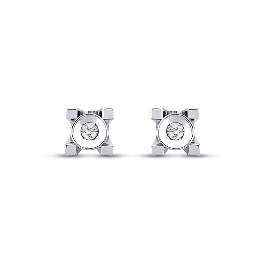 0,08 Carat Diamond Solitaire Earrings
