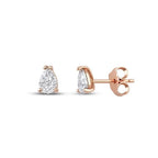 0,40 Carat Diamond Pear Solitaire Earrings