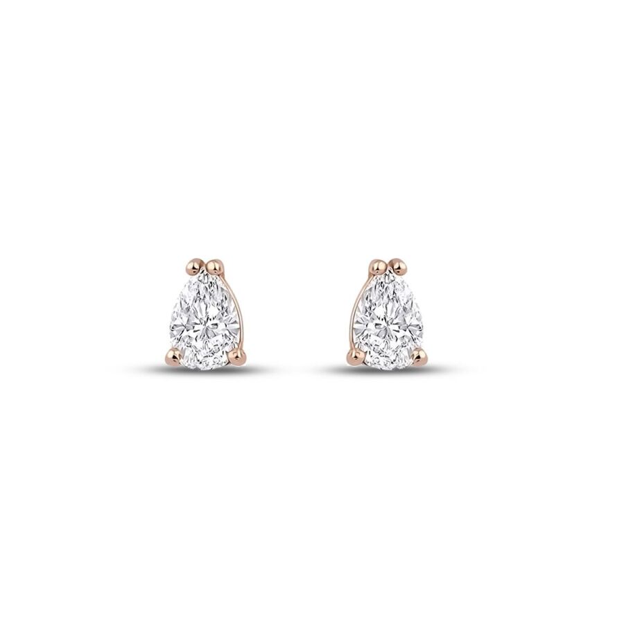 0,40 Carat Diamond Pear Solitaire Earrings