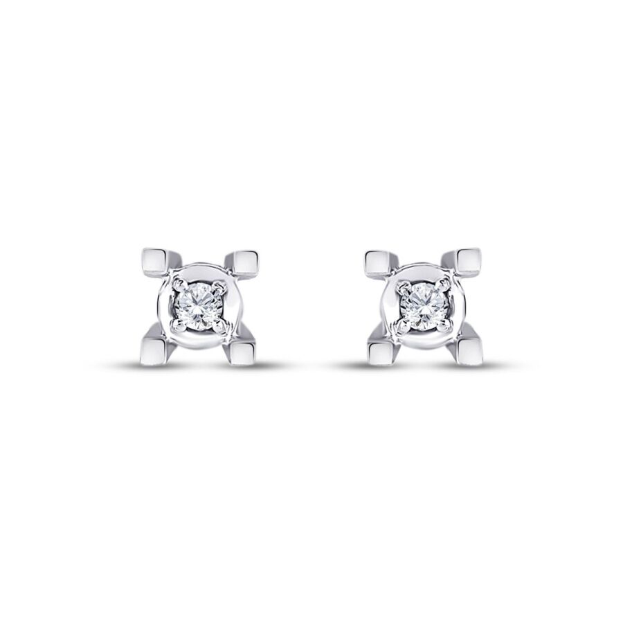 0,08 Carat Diamond Solitaire Earrings
