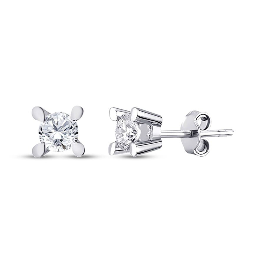 0,90 Carat Diamond Solitaire Earrings