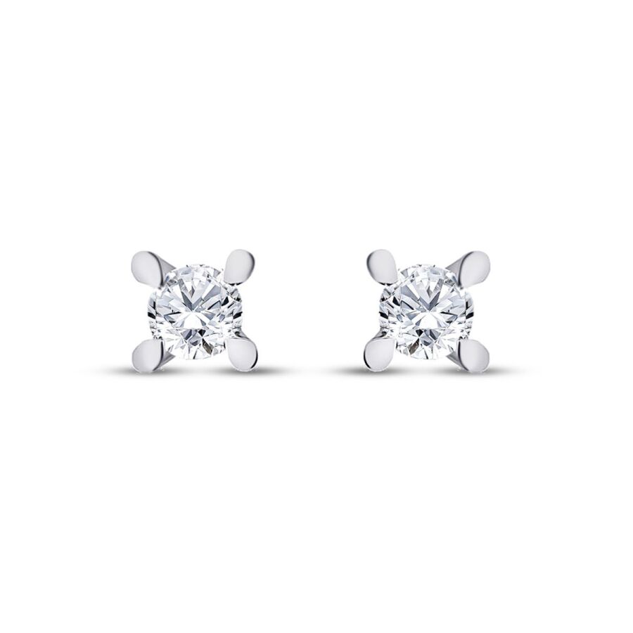 0,90 Carat Diamond Solitaire Earrings