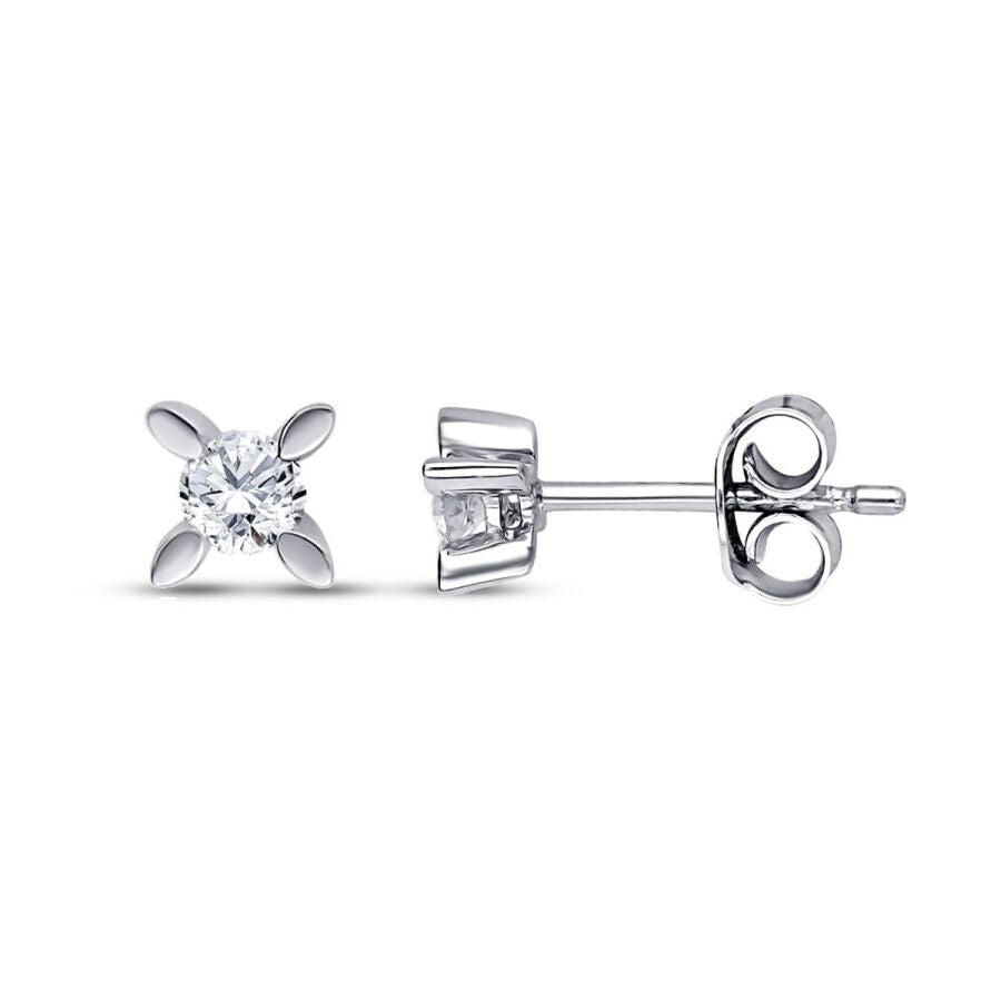 0,20 Carat Diamond Solitaire Earrings