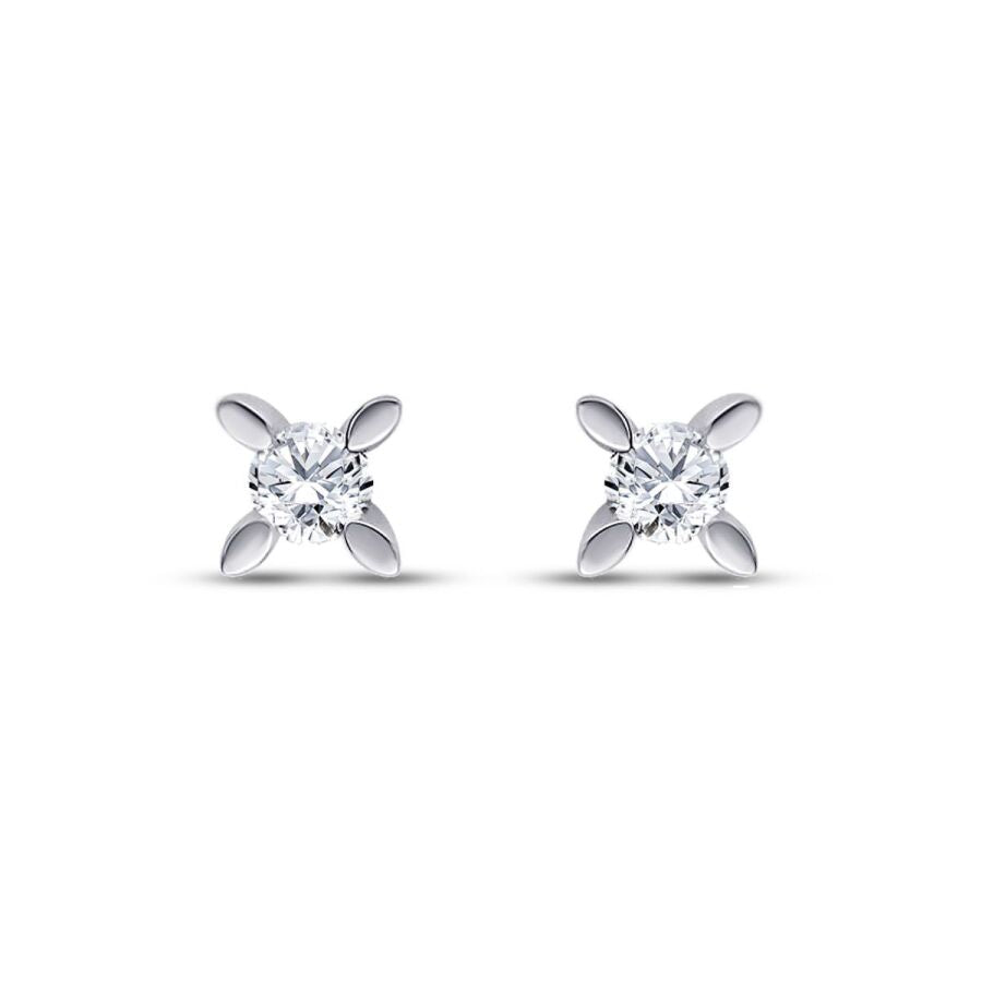 0,20 Carat Diamond Solitaire Earrings