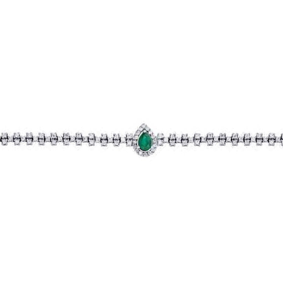1,41 Carat Diamond Emerald Bracelet