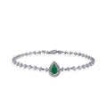 1,40 Carat Diamond Emerald Bracelet
