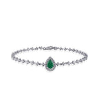 1,40 Carat Diamond Emerald Bracelet