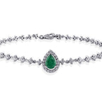 1,40 Carat Diamond Emerald Bracelet