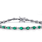 4,88 Carat Diamond Emerald Bracelet