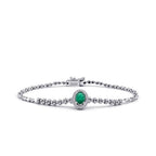 1,13 Carat Diamond Emerald Bracelet