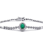 1,13 Carat Diamond Emerald Bracelet