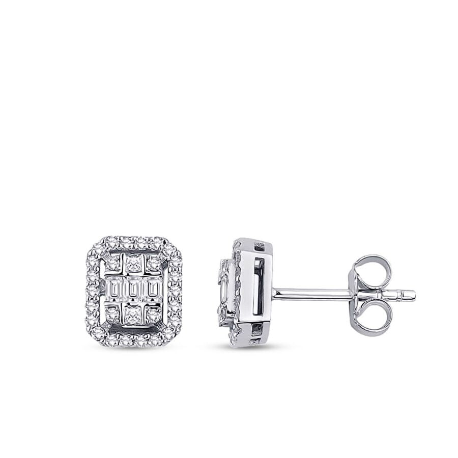 0,29 Carat Diamond Baguette Earrings