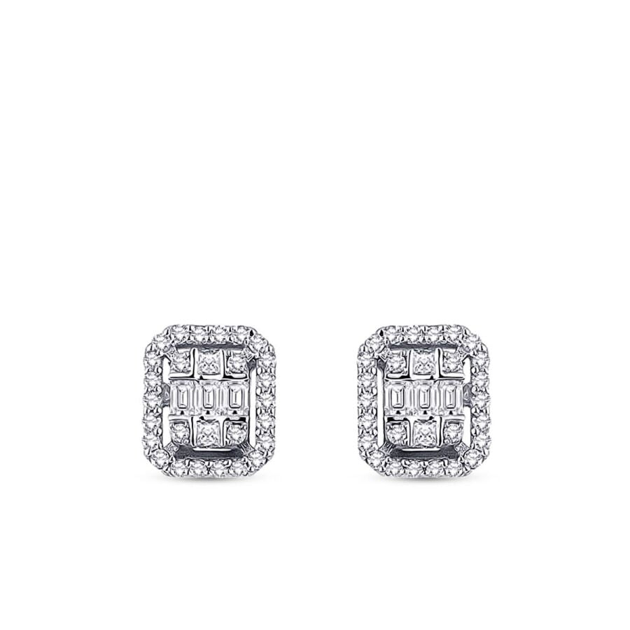 0.29 Carat Diamond Baguette Earrings