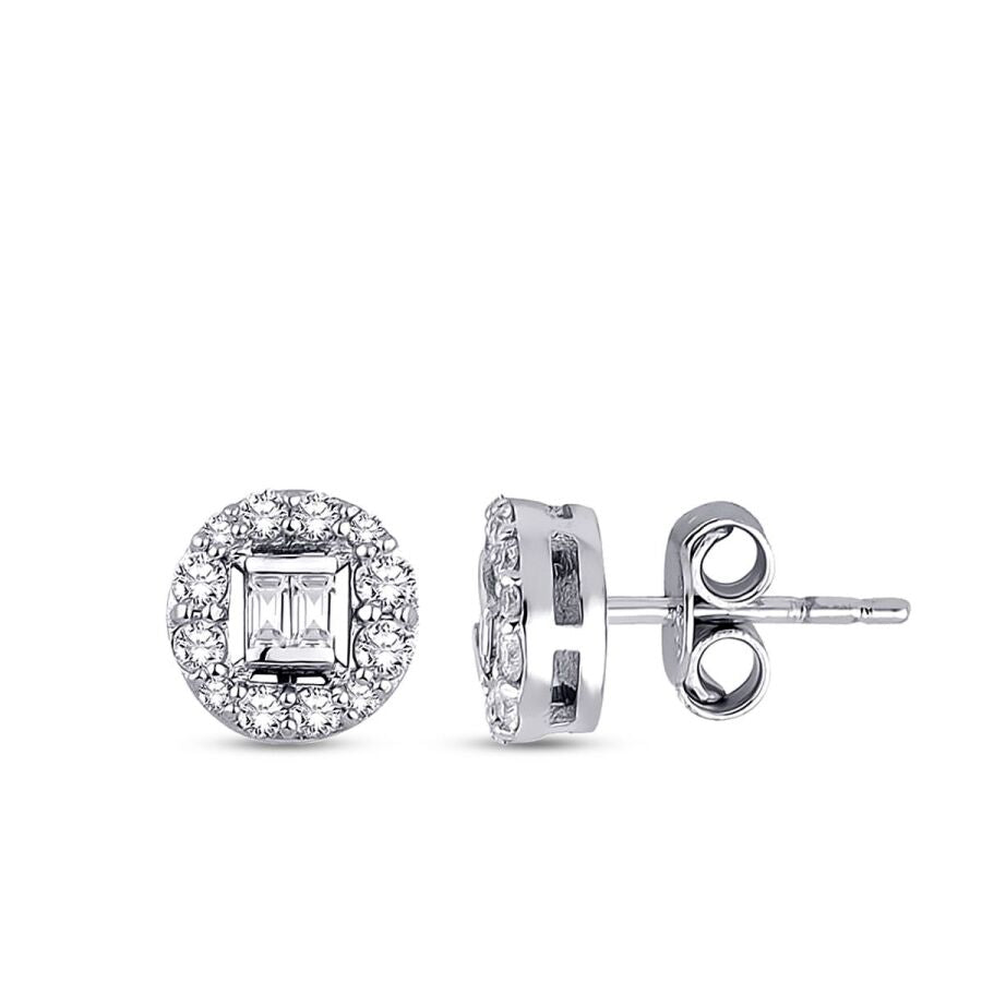 0,33 Carat Diamond Baguette Earrings