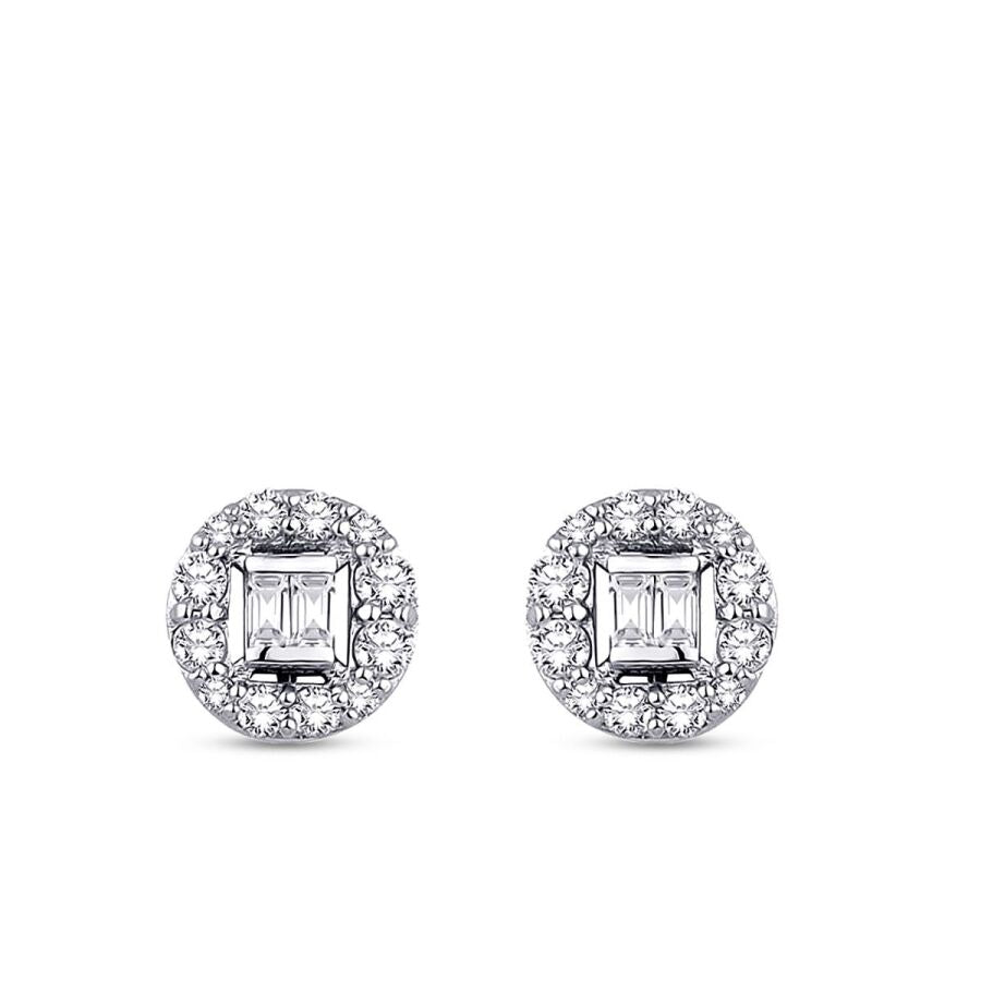 0,33 Carat Diamond Baguette Earrings