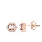 0,27 Carat Diamond Baguette Earrings