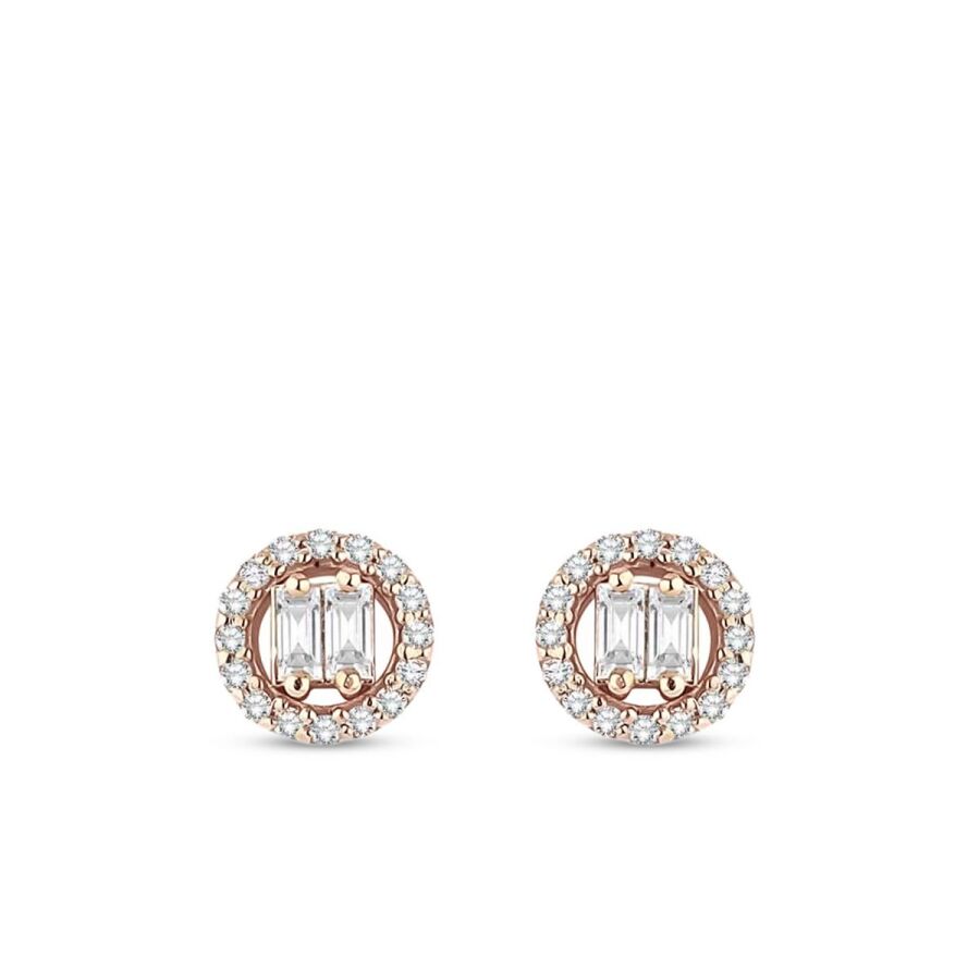 0.21 Carat Diamond Baguette Earrings