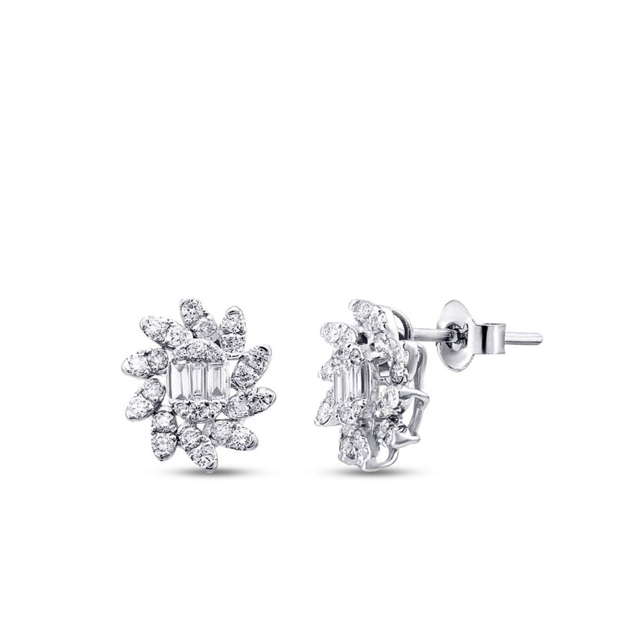 0,80 Carat Diamond Baguette Earrings