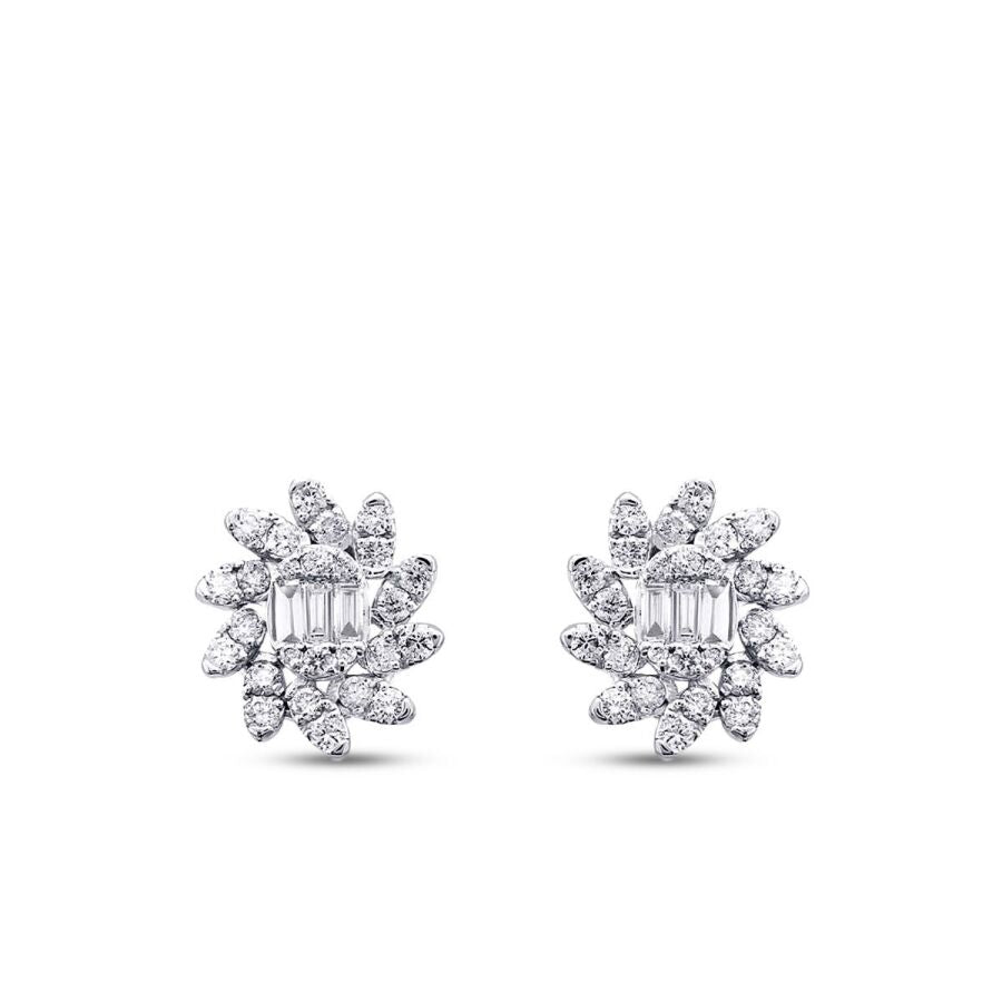 0,80 Carat Diamond Baguette Earrings