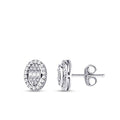 0,14 Carat Diamond Baguette Earrings