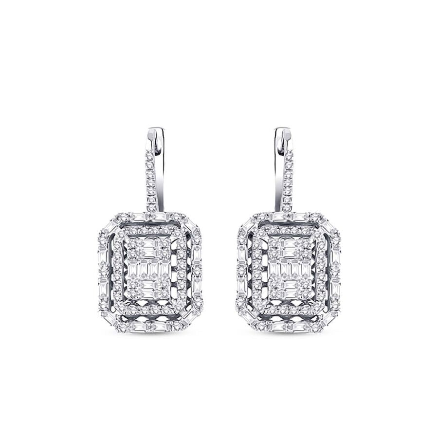 1,16 Carat Diamond Baguette Earrings