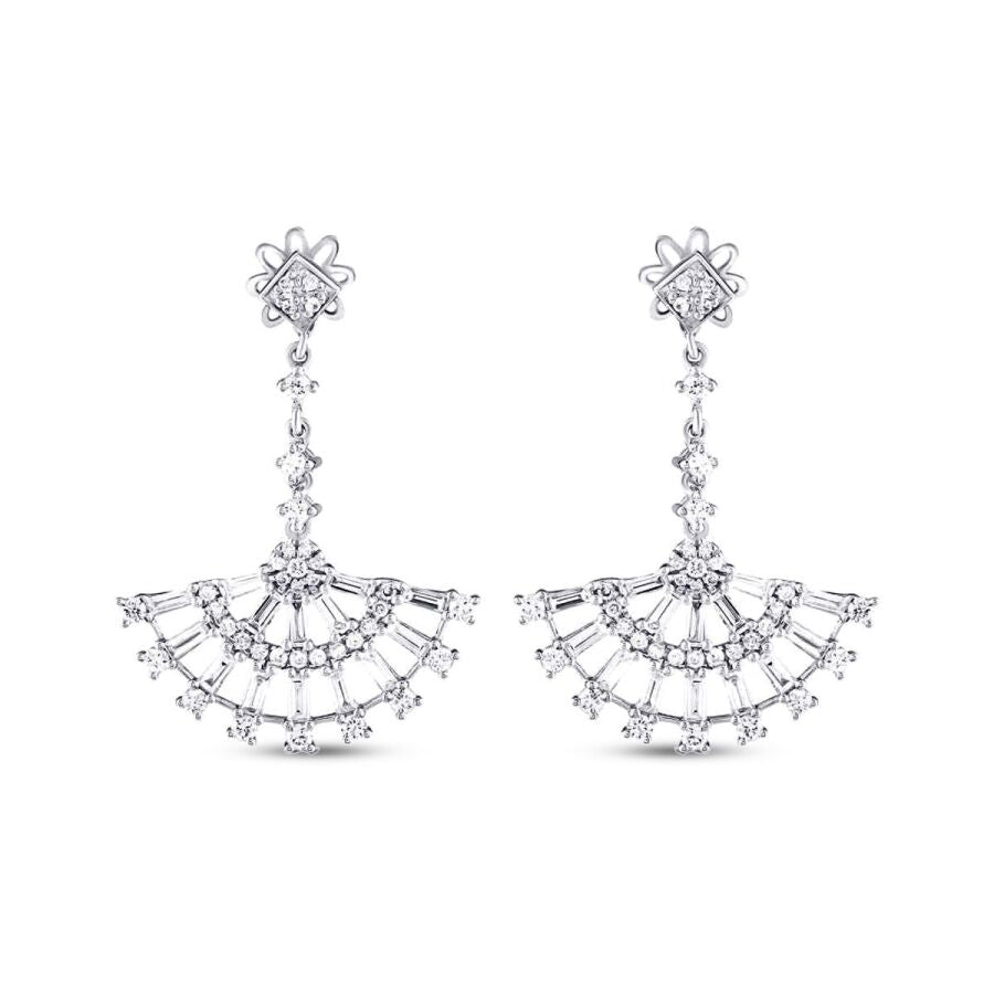 1,12 Carat Diamond Baguette Earrings