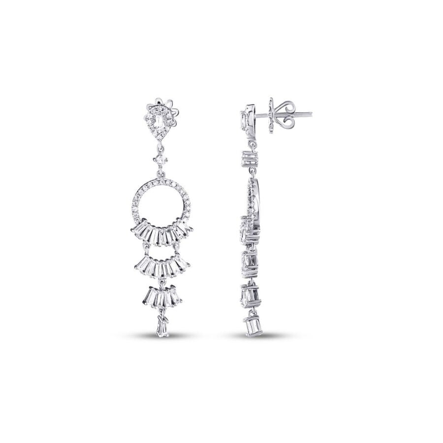 0,99 Carat Diamond Baguette Earrings