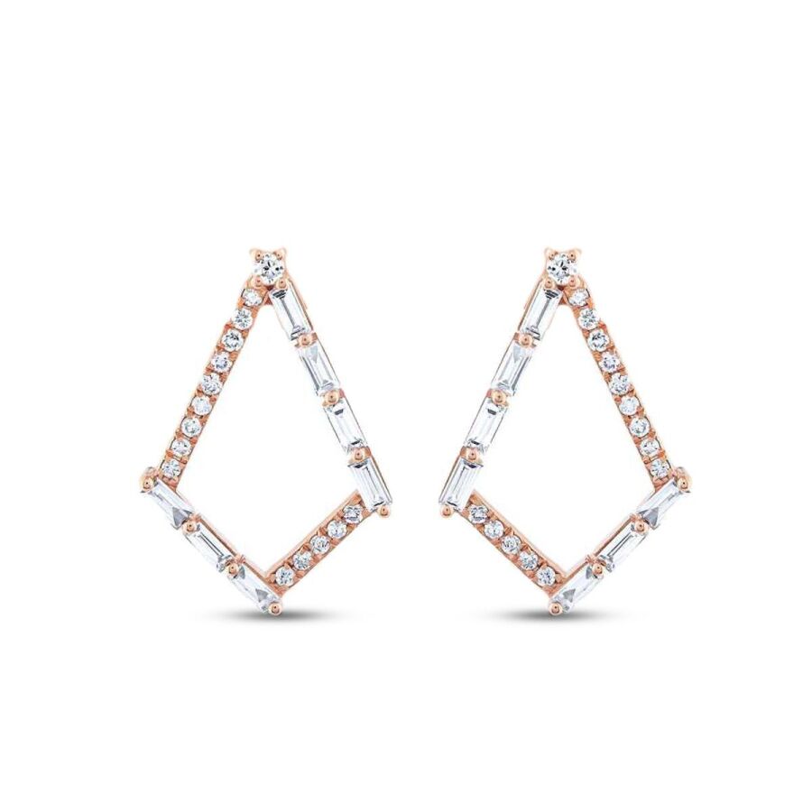0,41 Carat Diamond Baguette Earrings