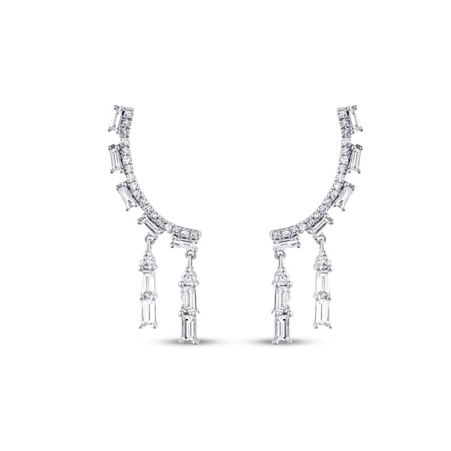 1,06 Carat Diamond Baguette Trend Earrings