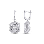 1,41 Carat Diamond Baguette Earrings