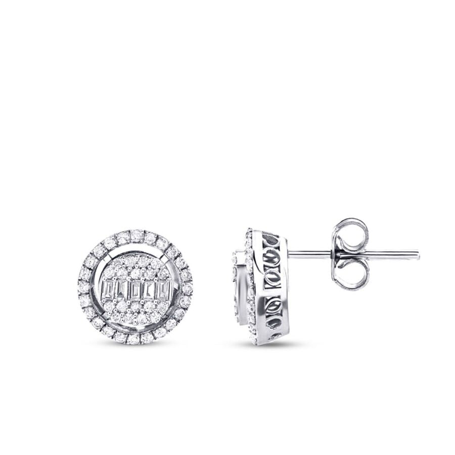 0,55 Carat Diamond Baguette Earrings