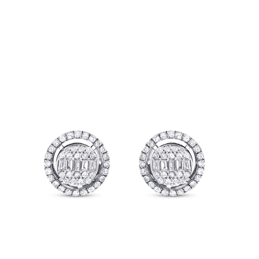 0,55 Carat Diamond Baguette Earrings