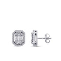 0,38 Carat Diamond Baguette Earrings