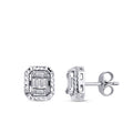 0,17 Carat Diamond Baguette Earrings