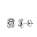 0,17 Carat Diamond Baguette Earrings