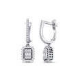 0,57 Carat Diamond Baguette Earrings