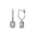 0,57 Carat Diamond Baguette Earrings
