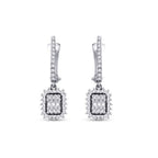 0,57 Carat Diamond Baguette Earrings