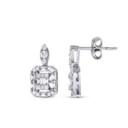 0,41 Carat Diamond Baguette Earrings