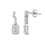 0,33 Carat Diamond Baguette Earrings