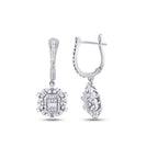 0,73 Carat Diamond Baguette Earrings