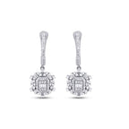 0,73 Carat Diamond Baguette Earrings