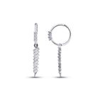 0,48 Carat Diamond Baguette Earrings