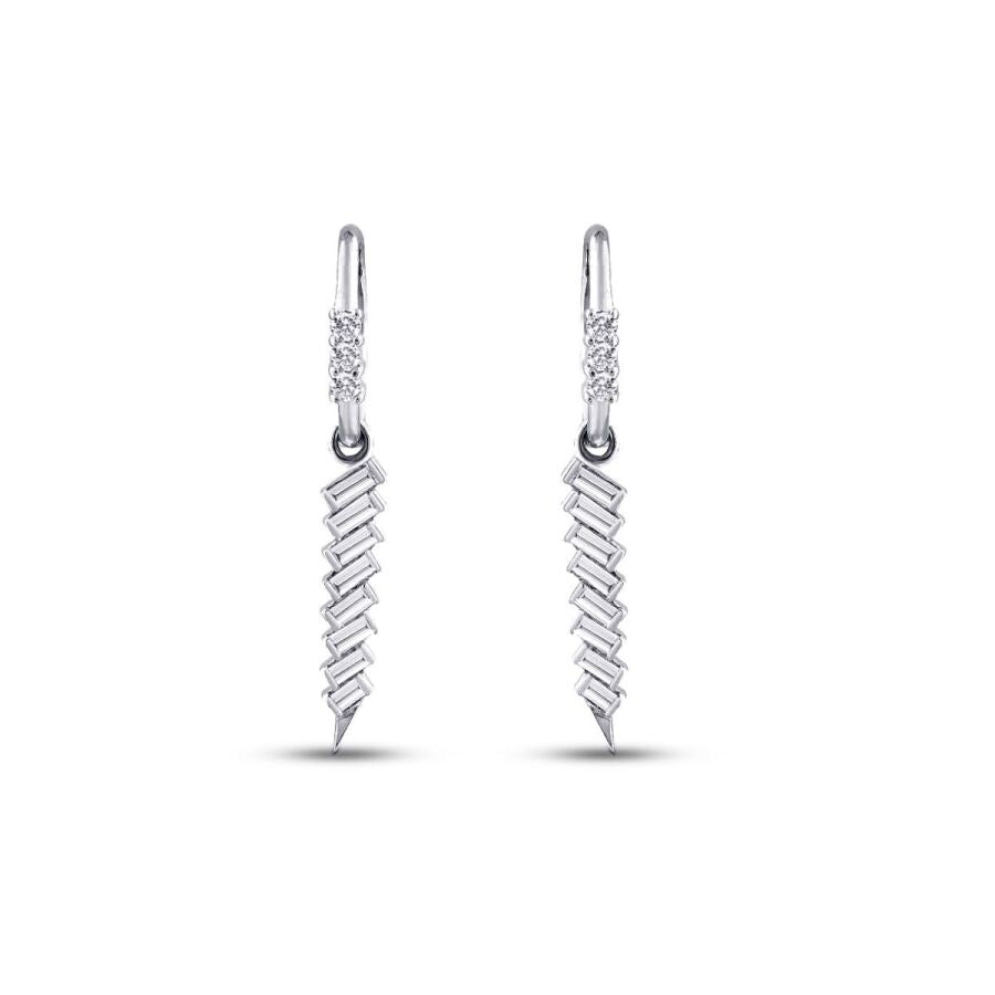 0,48 Carat Diamond Baguette Earrings