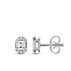 0,14 Carat Diamond Baguette Earrings
