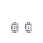 0,14 Carat Diamond Baguette Earrings
