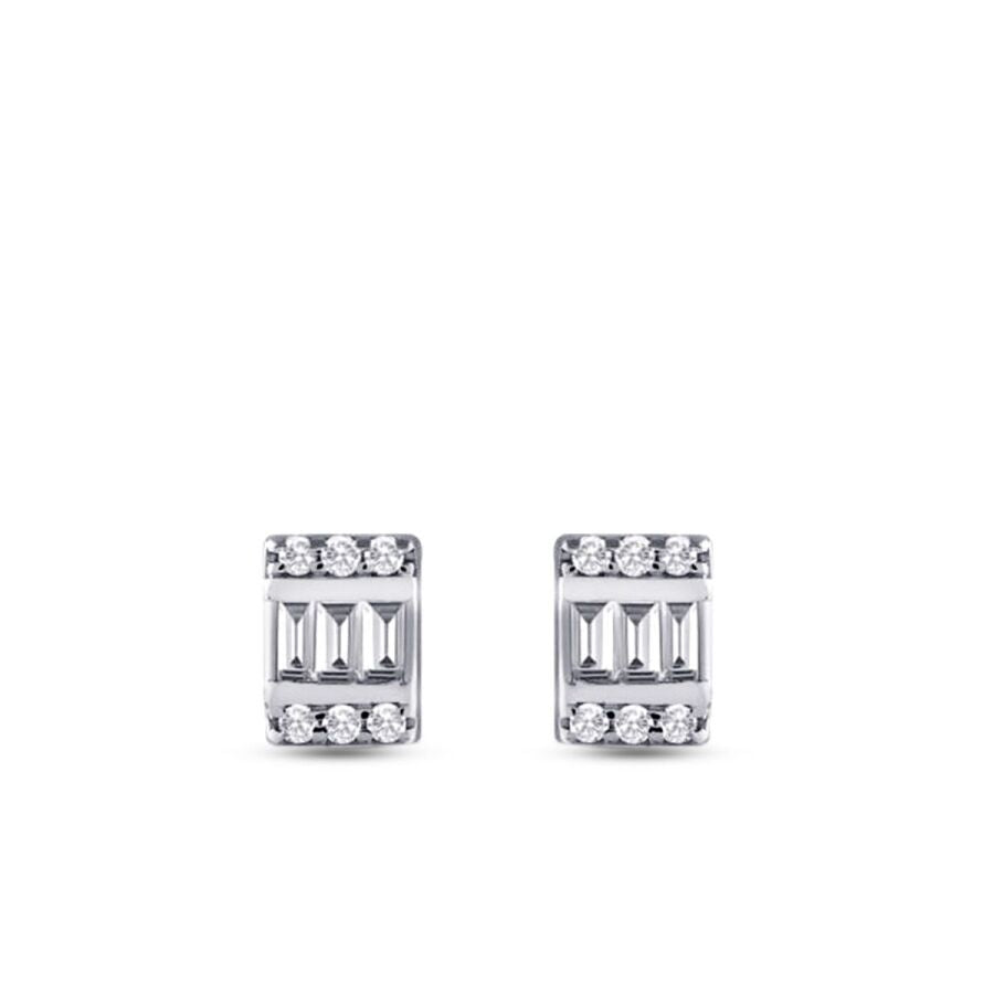 0,15 Carat Diamond Baguette Earrings