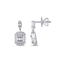 0,59 Carat Diamond Baguette Earrings